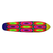 BRIGHT PLASTIC NEON  OLD SCHOOL SKATEBOARD