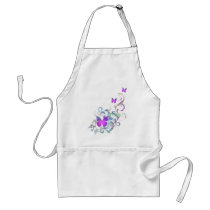 Bright Purple Butterfly Apron