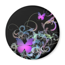 Bright Purple Butterfly Magnet