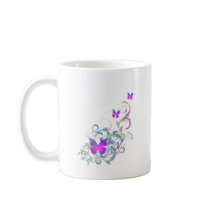 Bright Purple Butterfly Mug