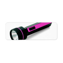 bright purple flashlight labels