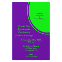 bright purple green mod circle wedding personalized flyer