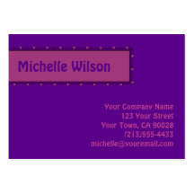 Bright purple pink mod box business card