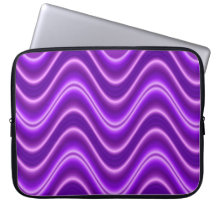 Bright purple wave laptop sleeves