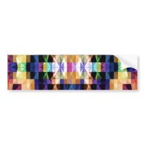 Bright Raibow Diamond - Meditation mandala V6 Bumper Sticker