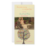 Bright Rainbow Bird Tree Thank You Photo Card