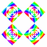 Bright Rainbow Colour Flowers. On White. Photo Cutouts