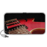 Bright Red Electric Guitar Photo Speakers