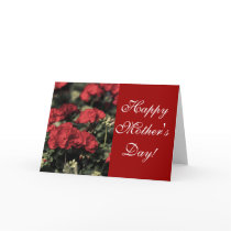 Bright Red Geraniums, Mother's Day card template