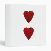 Bright Red Heart Picture. 3 Ring Binders