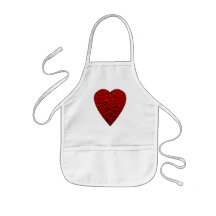 Bright Red Heart Picture. Aprons