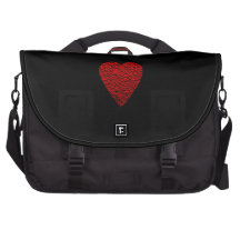 Bright Red Heart Picture. Bag For Laptop