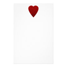 Bright Red Heart Picture. Custom Stationery