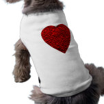 Bright Red Heart Picture. Doggie T Shirt