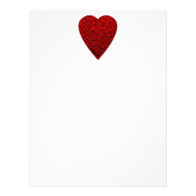 Bright Red Heart Picture. Letterhead Design
