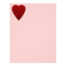 Bright Red Heart Picture. Letterhead Design