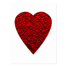 Bright Red Heart Picture. Post Card