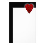 Bright Red Heart Picture. Stationery Design