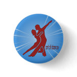 Bright Red Logo Round Button