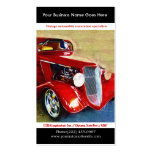 Bright Red Restored Vintage Auto Photo Business Cards