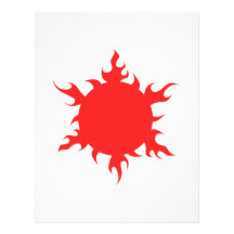 Bright Red Sun Personalized Letterhead