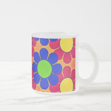 Bright Retro Pop  Power Flowers Mug