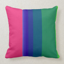 Bright Striped Fractal Cushion Pillows