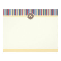 Bright Stripes Note Cards Custom Invites