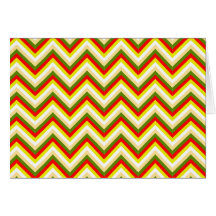 Bright Summer Chevron Zigzag Stripes Yellow Orange Greeting Cards