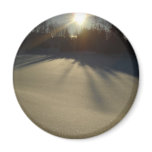 Bright Sun on Fresh Snow Refrigerator Magnets