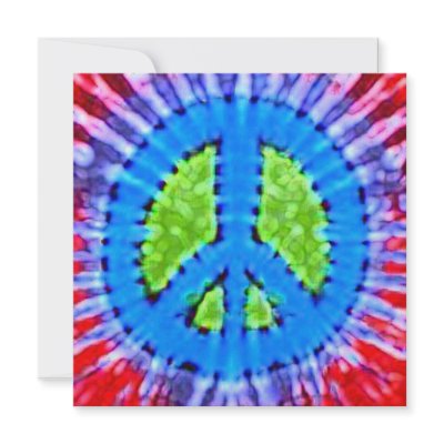 Bright Tie Dye Peace Sign Invitations by MidnightDreamer