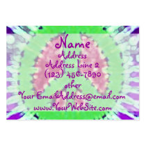 Bright Tie Dyed Peace Sign Business Cards