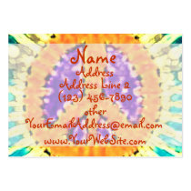 Bright Tie Dyed Peace Sign Business Cards