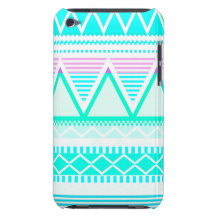 Bright Turquoise Tribal iPod Touch Case