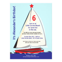 Bright Whimsical Sailboat Invitation