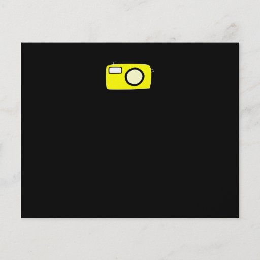Bright Yellow Camera. On Black. Personalized Flyer