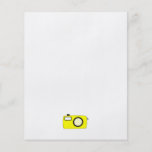 Bright Yellow Camera. On White. Custom Flyer