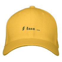 Bright yellow custom cap embroidered hat
