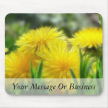 Bright Yellow Dandelions Mouse Pad