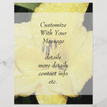 Bright Yellow Daylily Full Color Flyer