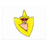 Bright Yellow Witch Postcards