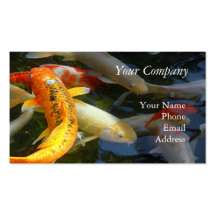 Brightly Coloured Goldfish in a Garden Pond Business Card