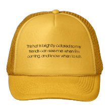 brightly coloured hat