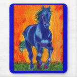 Brillian Blue Horse Mousepad