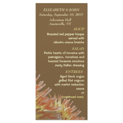Brilliance Menu Card by PixiePrints