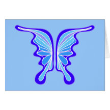 Brilliant Blue Butterfly Birthday Card