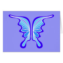 Brilliant Blue Butterfly Party Invitation Card