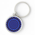 Brilliant Blue Sunflower Keychain
