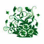 Brilliant Green Bees and Butterflies Floral Acrylic Cut Out