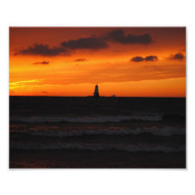 Brilliant Lighthouse Sunset Art Photo